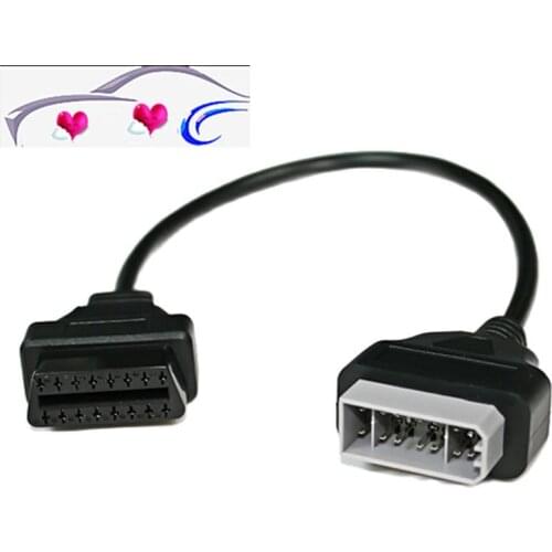14PIN OBD2 40cm OBD Cable For Nisan 14 Pin Male To 16 Pin Female OBD2 OBDII Diagnostic Tool Adapter Extension Connector Cable