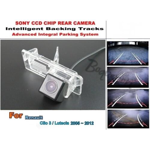 For Renault Clio 3 / Lutecia 2005 ~ 2012 Smart Tracks Chip Camera / HD CCD Intelligent Dynamic Parking Car Rear View Camera