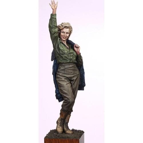 Resin Figure 1/16 modern woman stand Model Unassambled Unpainted Figure Building Kit