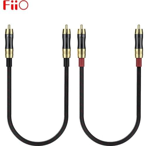 FiiO LR-RCA2 dual RCA analog audio cable high-purity furukawa annealed monocrystalline copper wires 24K gold plating