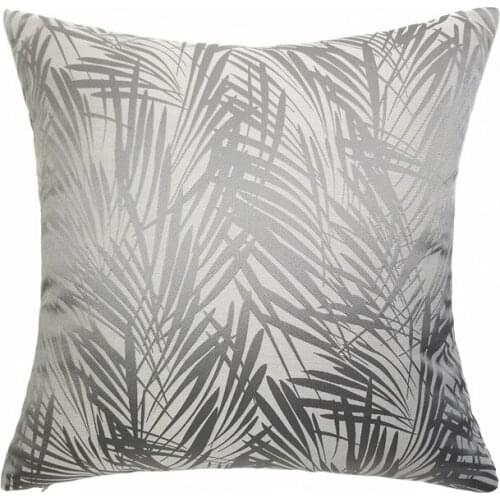 Soft Grey Leaves Fashion Decorative Home Bedding Pillow Case woven Interior Sofa Chair Cushion Cover 45x45 cm 1pc/lot
