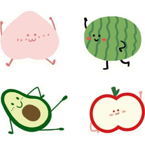 20pack/lot Fruits Party Series DIY Dariy Decoration Scrapbooking Stickers Transparent washi Planner Stickers 6 selections