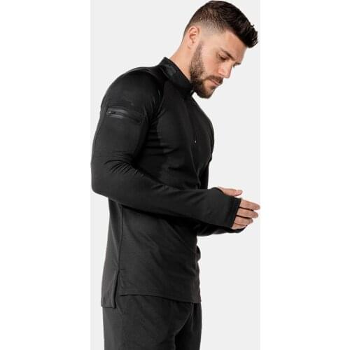 Autumn New Breathable Long Sleeve Outdoor Tights T-shirt Training Mens Yoga Fitness Suit V058