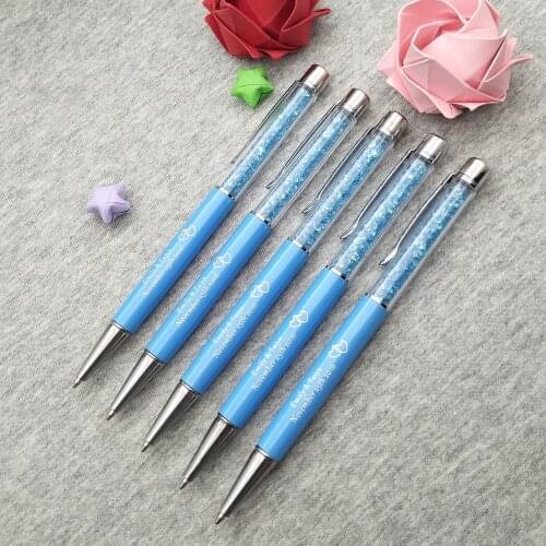 NEW muslim wedding Favors and gifts crystal pens custom print with wedding date/names for wedding backdrops party decorations
