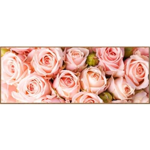 Full diamond painting 128x48cm Pink Rose pattern Decorative Painting rhinestone Handmade mosaic,flowers, Diy diamond embroidery