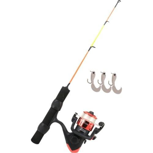 Portable Ice Fishing Rods Wooden / EVA Handle Winter Fishing Rod 41cm/50cm for Lake Fishing Pond /River Fishing