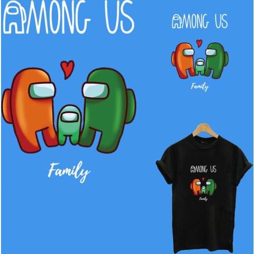 Happy Family Cartoon Iron On Heat Transfer Vinyl DIY Washable T-Shirt Jacket Thermal Clothing Patches Applique Decoration Patch