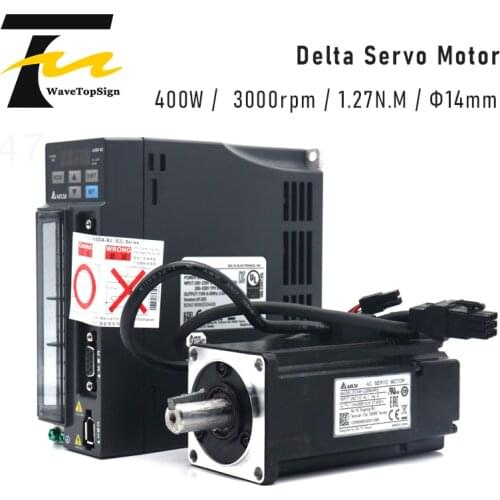 DELTA AC servo 400W B2 0.4KW 1.27NM 3000rpm 60MM ASD-B2-0421-B ECMA-C20604RS motor drive kit with 3m Cable