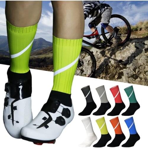 Reflective Sports Socks Compression Profession Cycling Bike Bicycle MTB Sports Running Socks Breathable Sock Sportswear