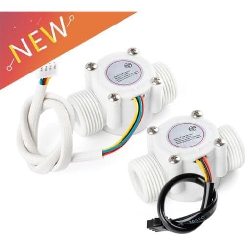 YF-S403 Water Flow Sensor DC 5-24V Flowmeter Hall Flow Sensor 3/4 Wire Water Control Liquid Flow Sensor Switch 1-60L/Min 1.75MPa