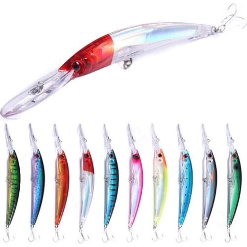 1pcs Minnow Fishing Lure Wobblers 17cm 23.5g Deep dive Artificial plastic Hard Bait Jerkbait Crankbait Carp Pike Fishing Tackle