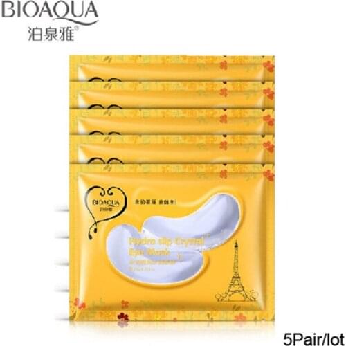 10Pcs=5Pairs Beauty Crystal Collagen Eye Mask Dark Circles Moisturizing Acne Patches For Eye Skin Care Korean Cosmetics