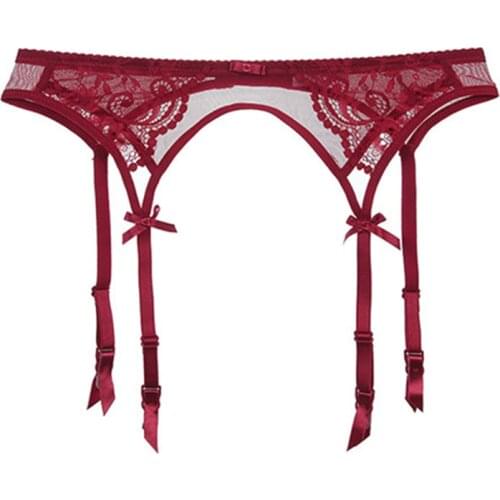 2021 Women Sexy Wedding Garter Intimates High Quality Mesh Lace Embroided Garters Belt For Stockings Ladies Underwear