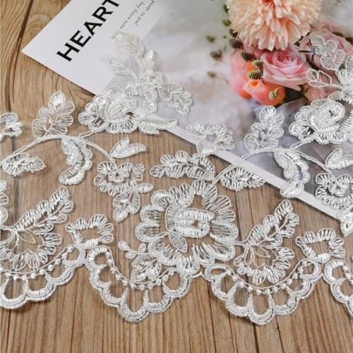 9Yards Lace Fabric Flower Venise Venice Mesh Laces Trim Applique Patch Sewing Craft for Wedding Garment Accessories