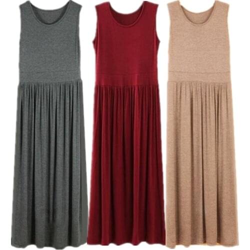 Vestido Feminios 2020 Autumn Plus Size S-5XL 6XL comfortable brand Pleated High Stretch Solid Casual Maxi Dress,bohemian Dress