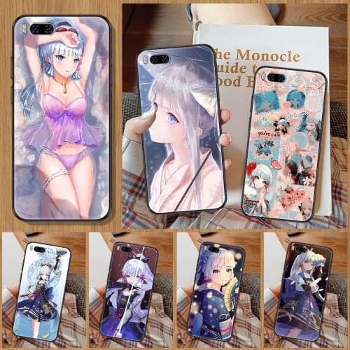 Genshin Impact Kamisato Ayaka Game Phone Case For Xiaomi Mi Note 8 9 10 11 9T 10T A3 Lite Pro Ultra black luxury cell cover art