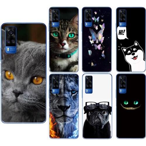 Animal Colorful Case for VIVO Y31 2021 Silicone Soft Covers for Vivo Y31 2021 Case Protector Baicvery Back Covers