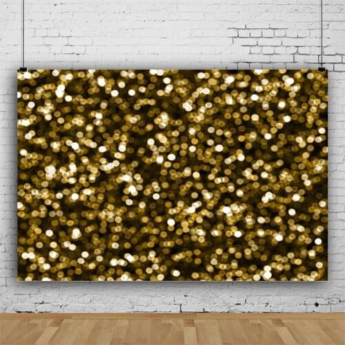Bright Golden Light Spot Backdrop Black Photography Background Baby Shower Celebration Photo Booth Studio Decor