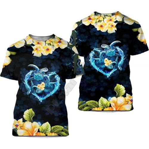 Animal Amazing Sea Turtle Harajuku Shorts Sleeve Fashion 3D Printed Shorts Sleeves T-shirts Men/Women t shirts