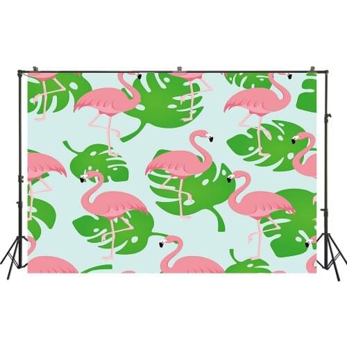 HUAYI Photo Background Newborns Baby Shower Birthday Photography Backdrops Flamingo Custom Studio Photobooth Backdrop XT-7721