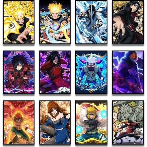 Classic Japanese Anime Naruto Poster Movie HD Canvas Print Naruto Kakashi Painting Art Wall Picture Home Decor Background