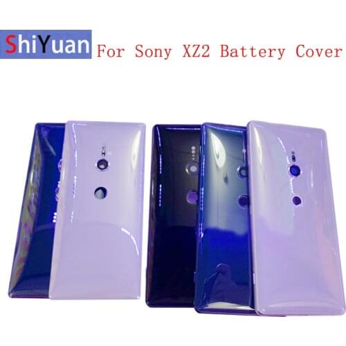 Battery Cover Back Glass Panel Rear Door Housing Case For Sony Xperia XZ2 Back Battery Cover with Rear Camera Frame Lens