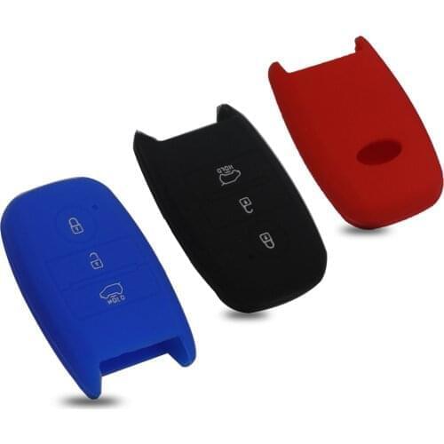 Bilchave 10pcs 3BT Silicone Car Key Case Cover Fob For Kia Rio Ceed Soul Sportage Sorento Carens Picanto For hyundai Skin Holder