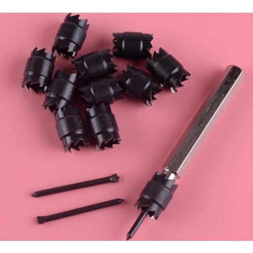 LETAOSK 13pcs 3/8"Double Sided Universal Rotary Spot Weld Cutter Drill Bit Remover Welder Cut Kits