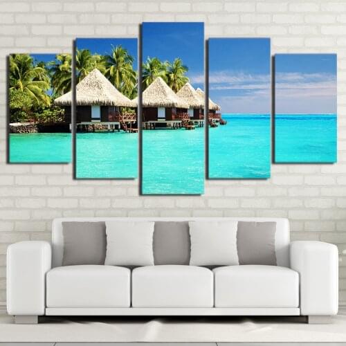 Full Square/Round Drill 5D DIY diamond painting 5pc Seaside scenery Pictures mosaic Diamond Embroidery Wall Arts J0882