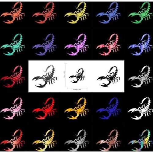 Rylybons 13*11.5cm Scorpion Car Sticker 24 Colors Creative Vinyl Decals for Car Styling Body Auto Motorcycle Decoration Sticker