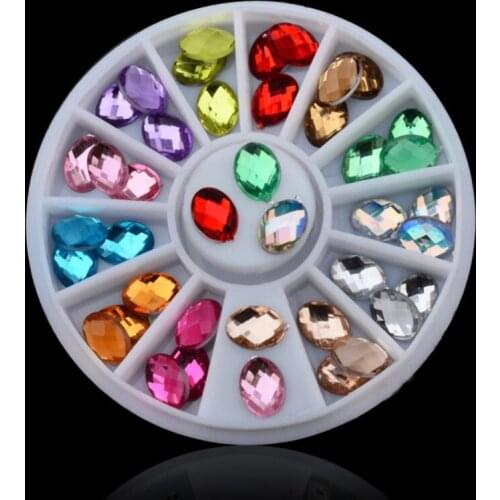 New 3D Round Alloy Nail Art Stickers Tips Glitter Fashion Nail Tools DIY Decoration Stamping