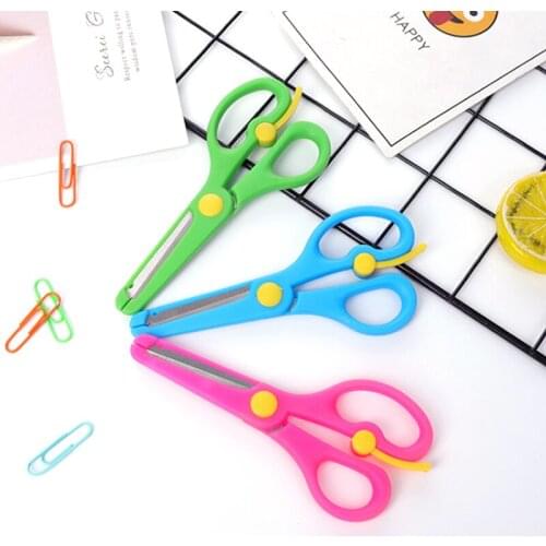Different type Cute Stationery School Student Paper Cutting Scissors For Kids DIY Craft Scrapbook