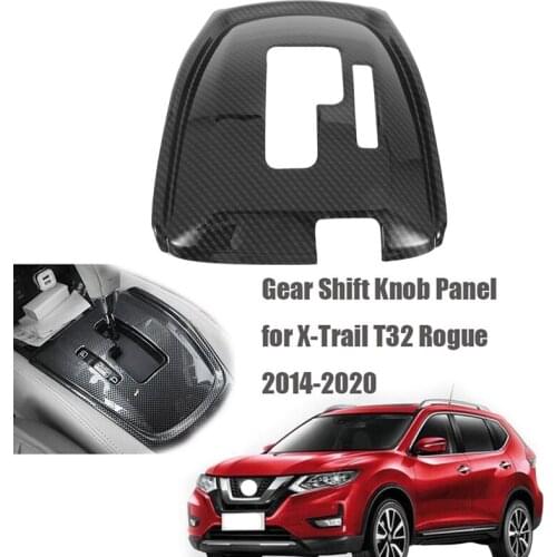 Gear Shift Knob Sticker Panel Frame Trim Cover Interior Decorative for Nissan X-Trail T32 Rogue 2014-2020 Car Styling