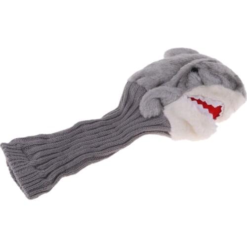 Shark Golf Wool Driver Head Cover Protective Headcover - Universal Knit