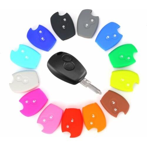 Silicone Car Key Case Cover Shell Skin Holder Fob for Renault Clio Dacia Logan Sandero Megane Modus Espace Kangoo Twingo Scenic