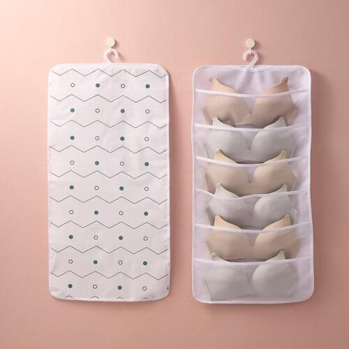 1Pcs Underwear separate storage hanging bag wall hanging panties bra socks room storage storage bag hanging wardrobe artifact