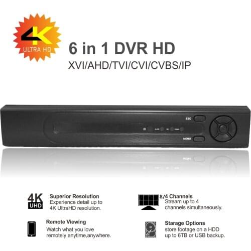 6in1 AHD DVR recorder P2P supports 1080P / 4MP / 5MP / 8MP CCTV camera Hi3521A - D 4 / 8 channel digital hard disk recorder