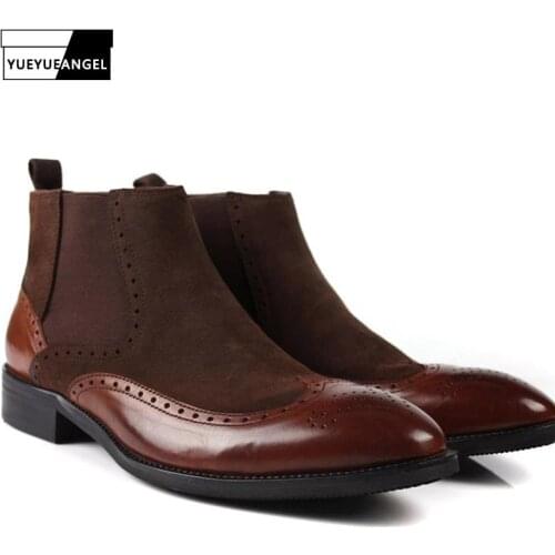 YueYueAngel Men's Chelsea Boots