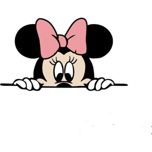 Funny and cute cartoon characters stickers Mickey car Minnie car stickers fancy style decals decorative car 14cm*8cm