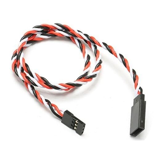1Pcs Black-Red-White JR Type 60 Core Twisted Pair Wire Extension Leads For Steering Serve Motor 10cm/15cm/30cm/50cm/80cm/100cm