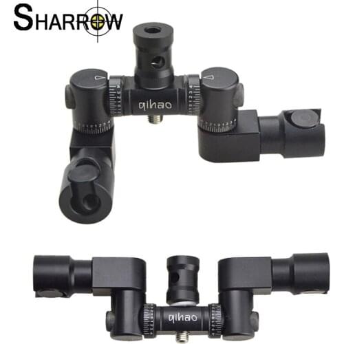 1pc Archery Compound Bow Stabilizer Double-Side V Bar Connector Adjustable Competition Balance Rod Hunting Shooting Accessories