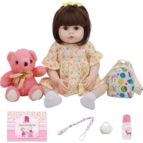 18 Inch Lovely Reborn Baby Doll 48CM Silicone Full Body Realistic Princess Newborn Doll For Kid Birthday Gift Child Shower Toy