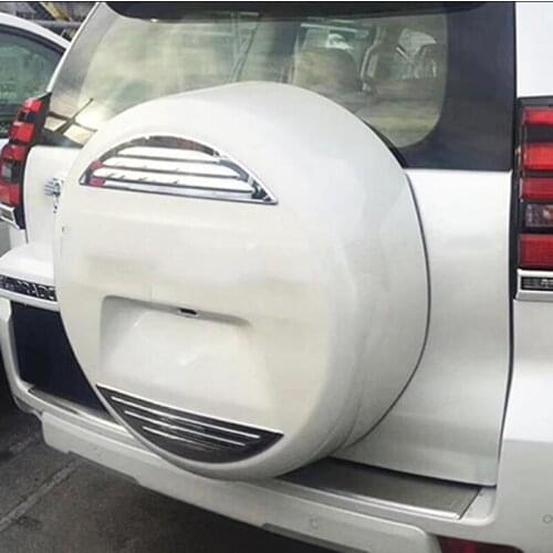 ABS Chrome For Toyota Prado FJ 150 2018 Accessories Auto Spare Tire Decoration Strip Trim Cover Sticker Car Styling