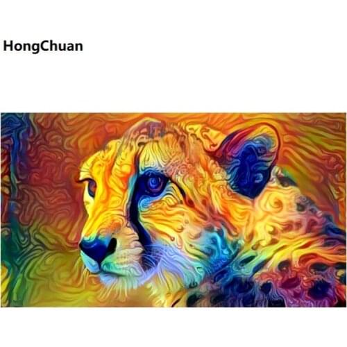 New Tiger Leopard, 5D DIY square round diamond painting cross stitch mosaic home decoration mural New Year gift