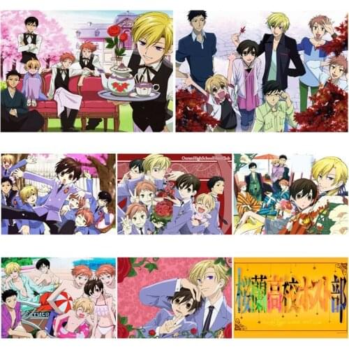 Anime Ouran High School Host Club Poster Fujioka Haruhi Wall Stickers Pictures Home Room Decorative Posters Hanging Painting