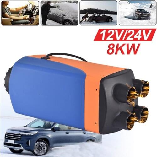12V/24V Car Heater 8000W Car Parking Air Diesels Fuel Heater 4 Hole 5KW for RV Boats Motorhome Trucks Trailer Car Accessories