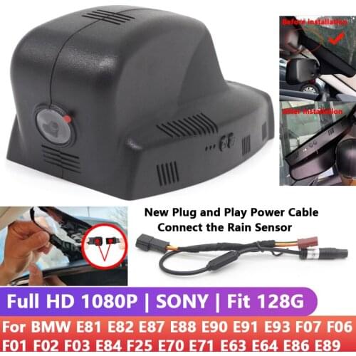 Dash Cam Auto Dual Lens HD 1080P Car DVR For BMW E81 E82 E87 E88 E90 E91 E93 F07 F06 F01 F02 F03 E84 F25 E70 E71 E63 E64 E86 E89