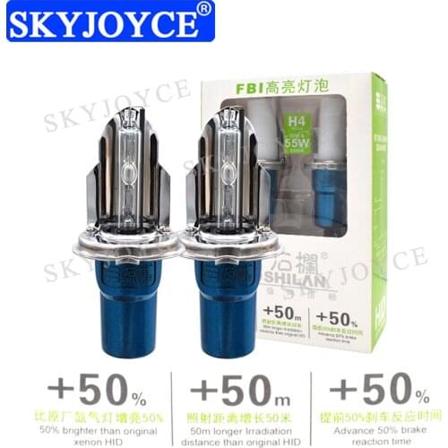 SKYJOYCE 35W H4 Bixenon HID Bulb Lamp For H4 HID Conversion Kit 55W 5500K FBI Fast Bright 55W Hi/Lo Bixenon H4 HID Swing Bulb