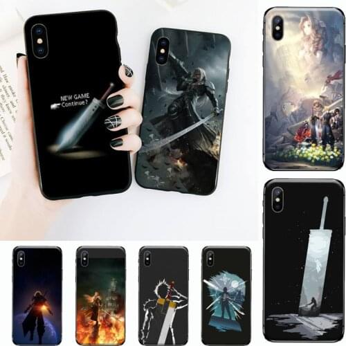 Final Fantasy VII New Game Continue Phone Case for iPhone 11 12 mini pro XS MAX 8 7 6 6S Plus X 5S SE 2020 XR