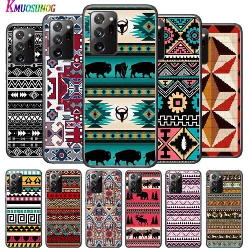 Vintage Pattern for Samsung Galaxy Note 20 S20 FE Lite Ultra 10 9 8 Pro S10E S10 5G S9 S8 S7 S6 Plus Black Phone Case